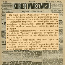 Hołd pamięci poległym za wolność - 1933