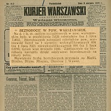 Bezrobocie w pow. warszawskim - 1926