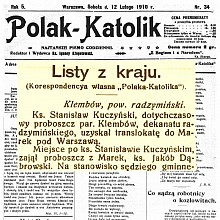 Translokacja proboszczów - Klembów-Marki - 1910